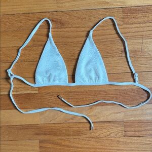 Monday Swimwear Barbados Top Ivory Crinkle Size Medium